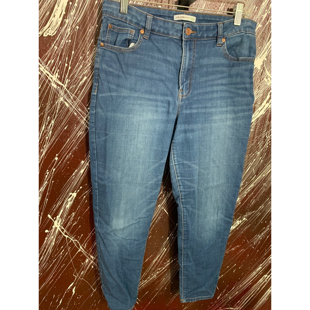 Celebrity Pink Womens High Rise Skinny Jeans Med. Wash Denim Size 15/32 Stretch
